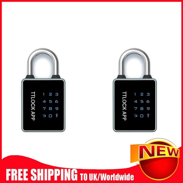 2Pcs Anti Theft Padlock IP65 Waterproof Smart Lock for Home Dormitory (TTLOCK AP