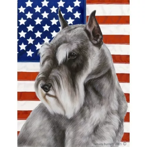 Patriotic (D2) Garden Flag - Grey Schnauzer 320121