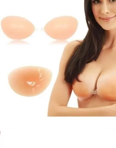 Reggiseno In Silicone Invisibile Push Up  Senza Bretelle Gel Donna Intimo