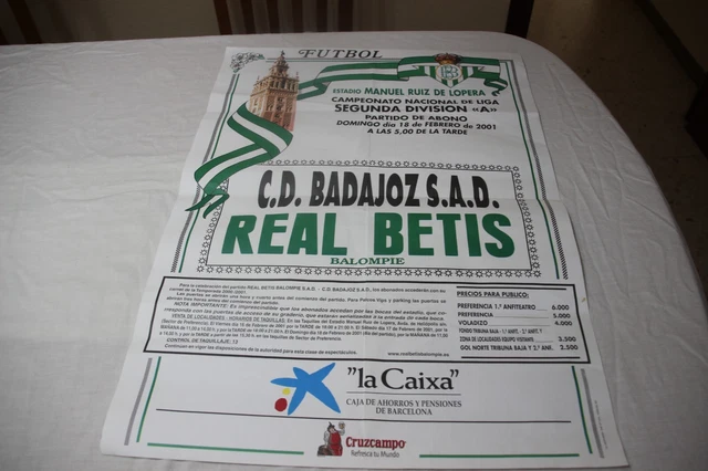 Cartel Ufficiale Di Liga 16-12-2001 RCD MALLORCA S.A.D. E