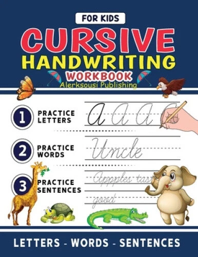 CURSIVE HANDWRITING WORKBOOK For Kids: Cursive Handwriting Tracing ...
