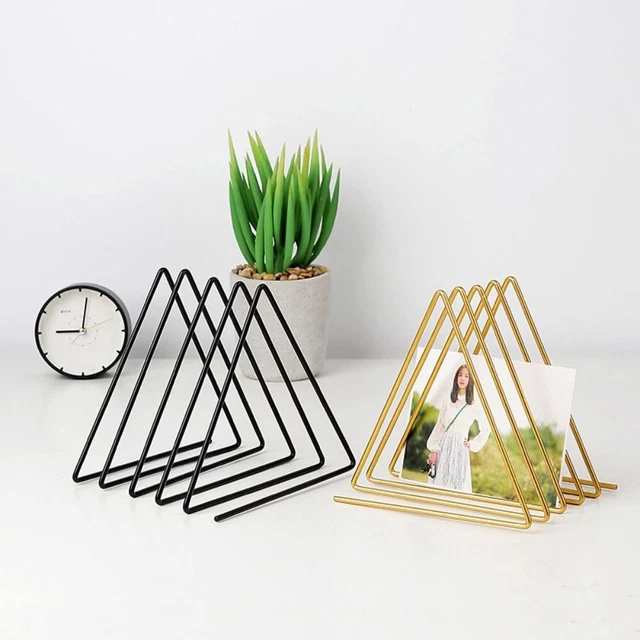 Triangle Record Rack Bookshelf Document Paper File Sorter  Home Decoration