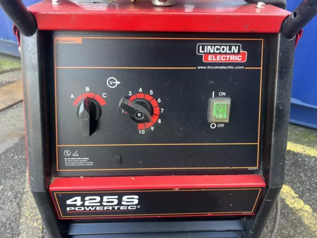 LINCOLN POWERTEC 425s 400AMP MIG WELDER C/W LINCOLN LF24M FEEDER 415v 3 PHASE 2