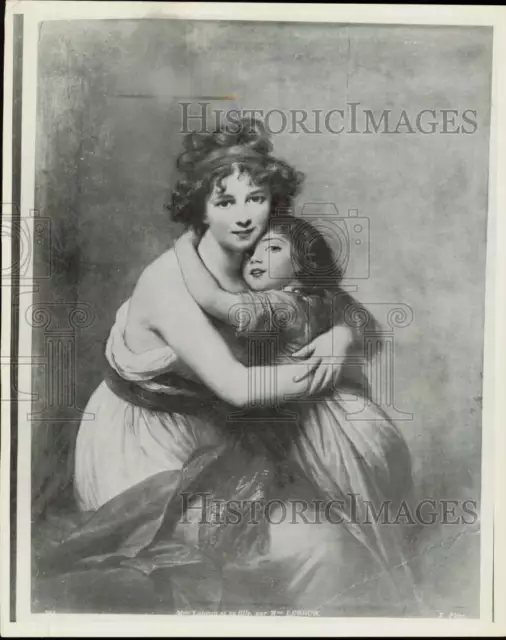 1934 Press Photo Self-Portrait of Madame Vigee Le Brun and Her Daughter Julie