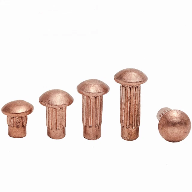 Rotes Kupfer Nieten Halbrundkopfnieten Vollnieten Typenschild Rivets Ø 2 2,5 3mm