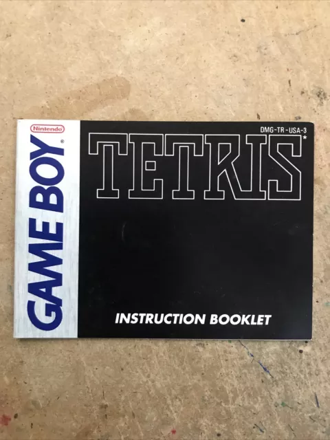 Notice Manuel Instruction Booklet Nintendo Gameboy Tetris DMG-TR-USA-3