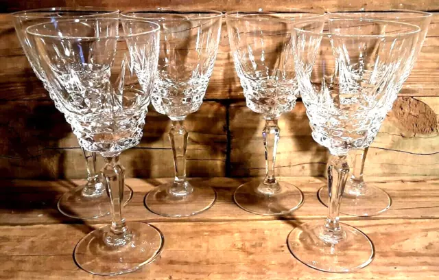 Cristal D"Arques Durand Chateaudun Water Goblet Set of 6 Vintage Barware