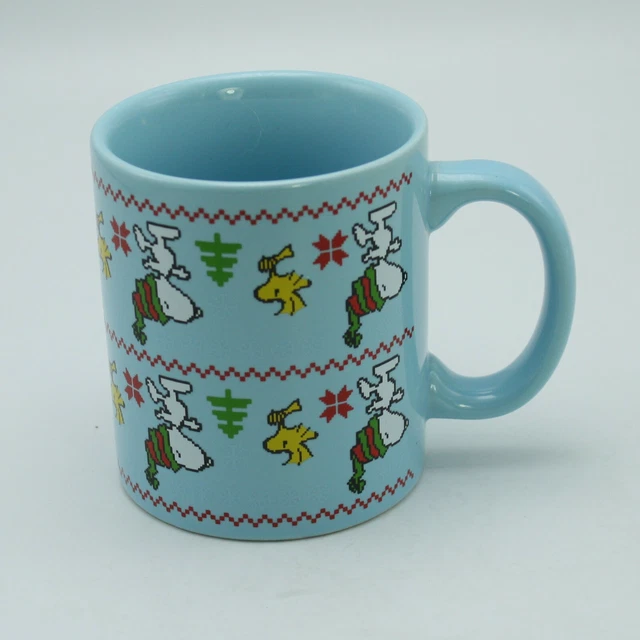 Peanuts Ugly Christmas Sweater Mug MISPRINT - UPSIDE DOWN Snoopy Woodstock