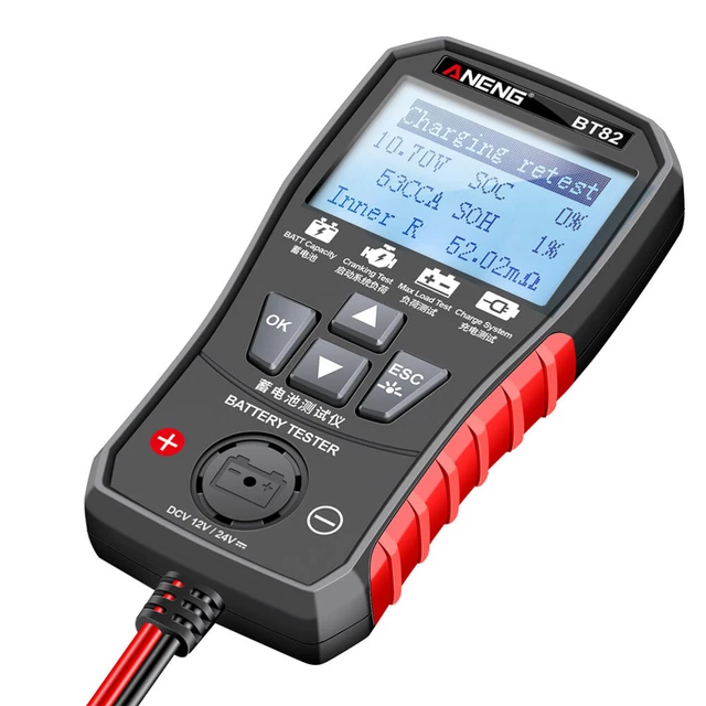 Auto-Batterie-Tester 12V 24 V Strumento di Test Batteria Auto Rilevamento Sistemi Batteria