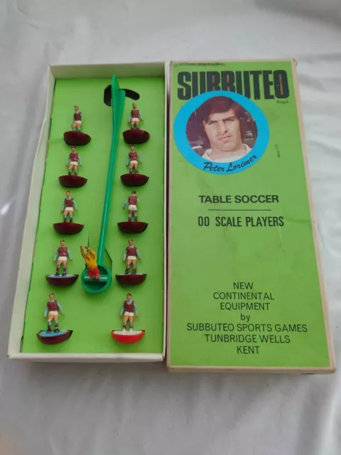 Subbuteo .00 Scale. HW Heavyweight West Ham Team. 1970s 💎