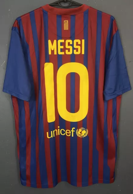 Lionel Messi Men Nike Fc Barcelona 2011/2012 Football Soccer Shirt Jersey Size L