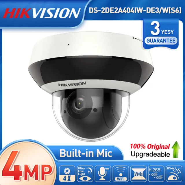 Hikvision 4MP PTZ 4x Zoom WiFi Mini PT IP Camera DS-2DE2A404IW-DE3/W(C0)(S6)(C)