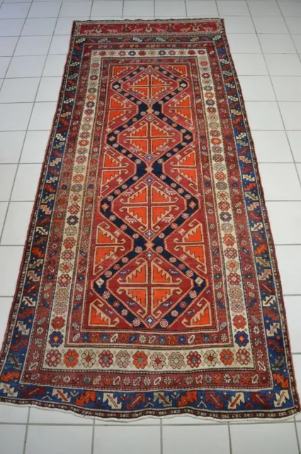 Antik! Kuba Baku 345x117 Schirwan Kazak Rug Carpet handgeknüpft Orientteppich