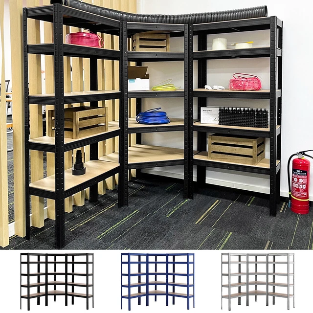 GARAGE RACKING CORNER Shelving Unit Boltless Heavy Duty Metal Shelf
