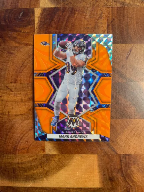 2022 Panini Mosaic Mark Andrews Orange Reactive Prizm #17 Baltimore Ravens