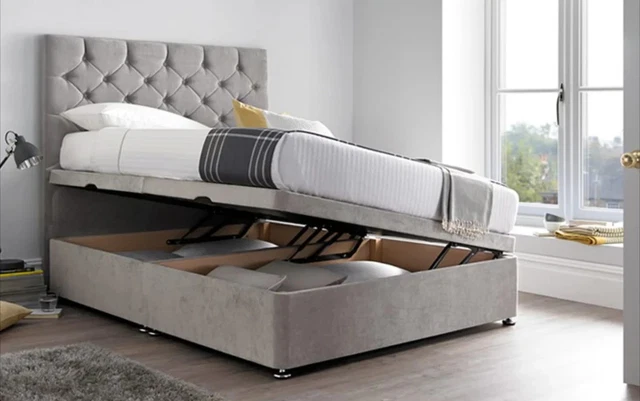 &ARIANNA CHESTERFIELD OTTOMAN Storage Bed Frame with Headboard – All ...