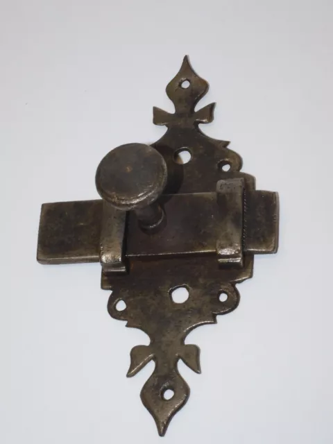 -ANCIEN VERROU en Fer Forgé  déco porte ancienne COLLECTION vitrine D