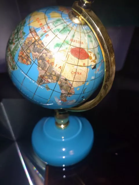 Gemporia Globe With Genuine Gemstones