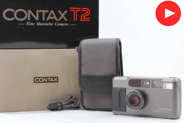 READ [TOP MINT w/Box] Contax T2 Titan BLACK 35mm Point & Shoot Film Camera JAPAN