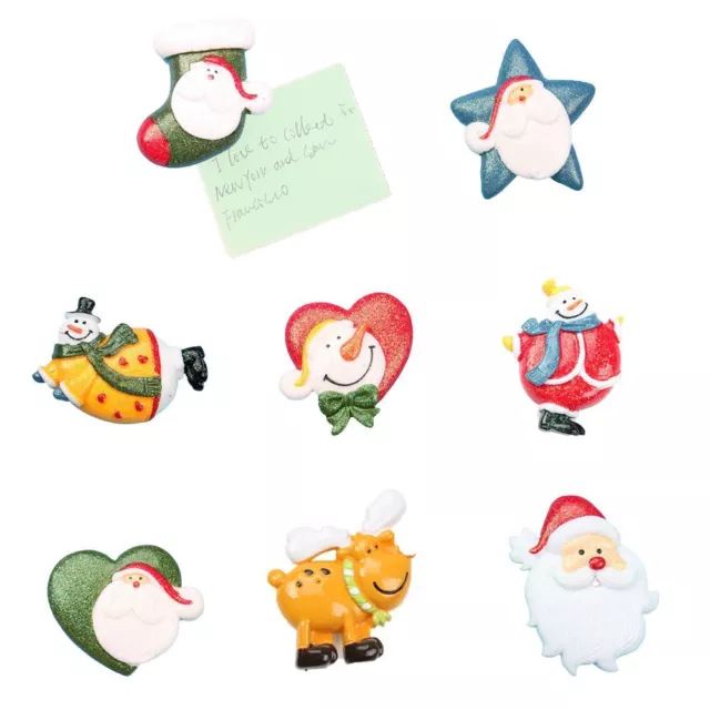 Snowman Santa Claus Cartoon Shape Fridge Magnet Magnetic Sticker Christmas