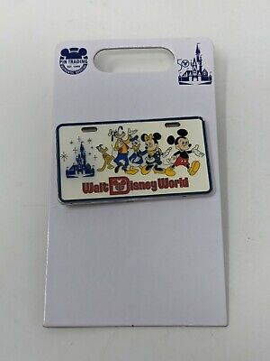 WDW 50th Vault Collection Fab Five License Plate Disney Pin Mickey Minnie Donald