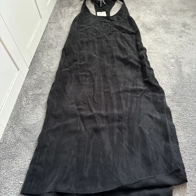 sachin and babi light blue dress ZARA. Black velvet and lace textured dress. XS – Hibuy market main image 1