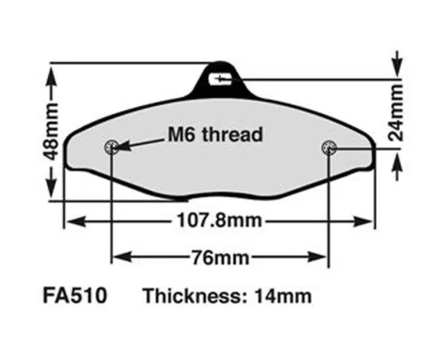 EBC FA510 Hard Brake Pad Set Go Kart Karting Race Racing