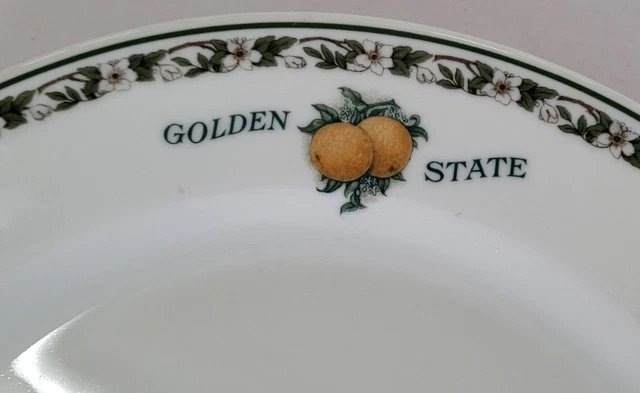 Vintage Southern Pacific Golden State Railroad OP Co Syracuse 9" Luncheon Plate 2