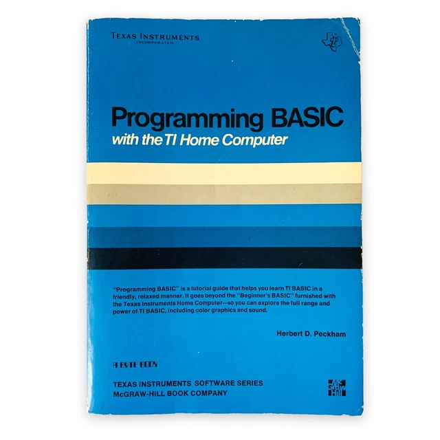 PROGRAMMING BASIC WITH the TI Home Computer Texas Instruments ManualVTG ...