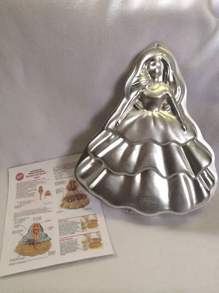 Wilton Barbie Doll Beautiful Day Cake Pan Mold Vtg 1995 With Instructions