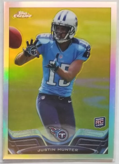 2013 Topps Chrome Set JUSTIN HUNTER ROOKIE REFRACTOR #18 TITANS RC