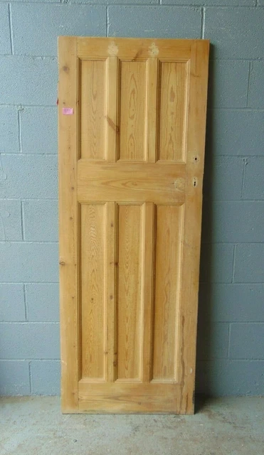 Reclaimed 27 3/4" x 75" Pine Victorian Door 6 Panel Internal Doors  615