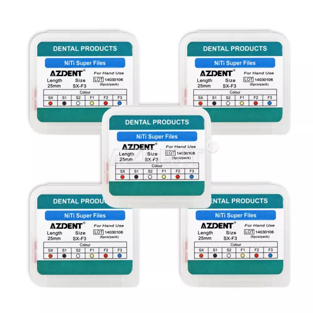 5 X AZDENT Dental Endodontics Rotary File NiTi Endo Motor Handpiece SX-F 25mm
