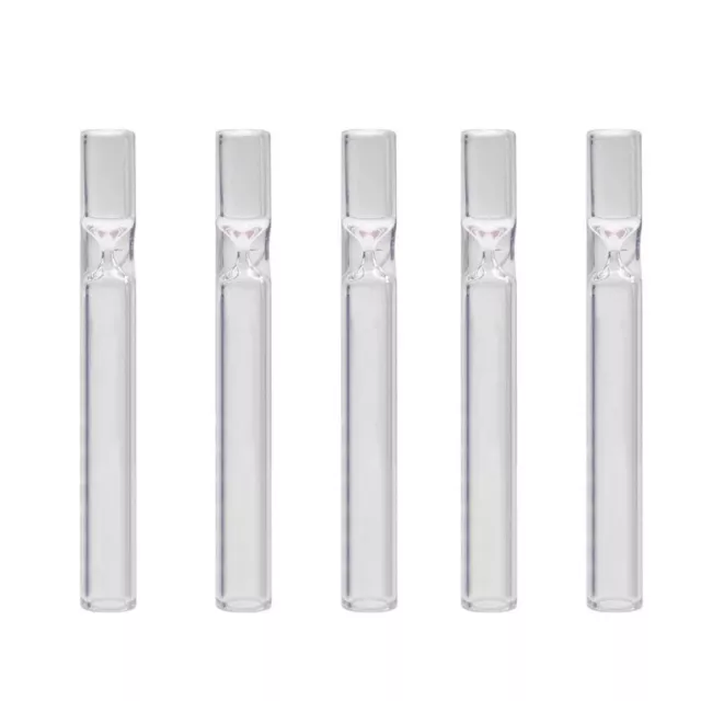 5pcs Thick Glass Tobacco Glass Pipe Reusable One Hitter Cigar