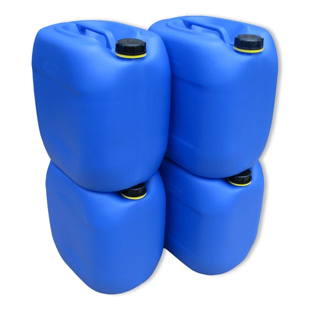 4 x 30 Liter Behälter Plastikeimer Kanister Wasserbehälter Box lebensmittelecht.