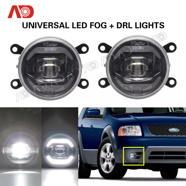 90mm LED Nebelscheinwerfer Tagfahrlicht für Ford Audi Opel Land Rover VW Citroen