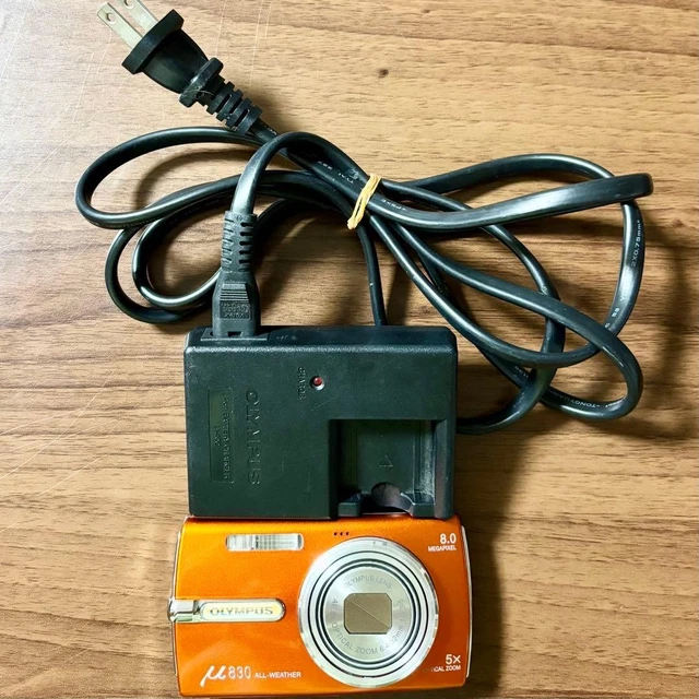 OLYMPUS Μ830 ORANGE Compact Digital Camera Tested Working Seller