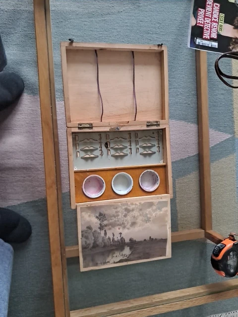 225⚜️ Ancienne Malette de Jeu en Bois Plusieurs Jeux de Société Complet Vintage