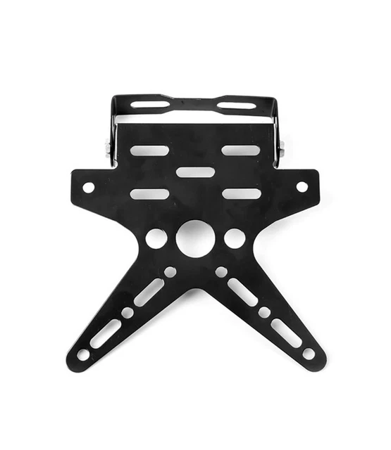 Universal Motorrad Fahrrad verstellbares Nummernschild Halter Halterung Heck ordentlich schwarz