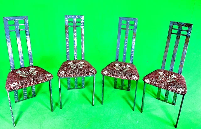 Chairs Set of Four real steel, patina medieval castle manor european style