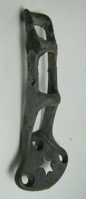 Antique STAR West 18th St NEW YORK Metal 3/4" Flag Pole Holder Bracket Hardware 6