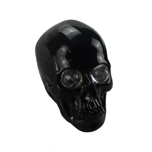 Black Skull LED Headlight Lamp Motorcycle Handmade Head Light For Harley Honda
