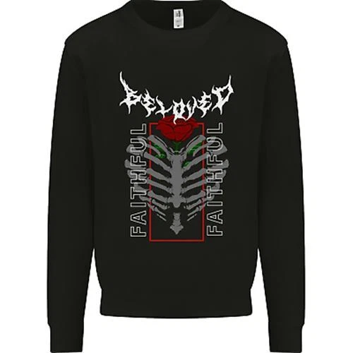 Rib Cage Beloved Gothic Heavy Metal Biker Mens Sweatshirt Jumper