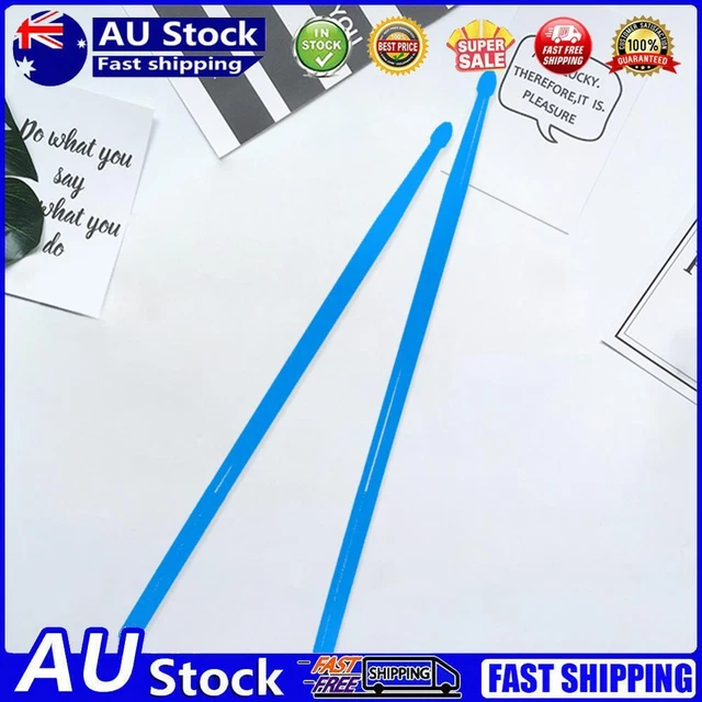 2 Pcs 4 Color Nylon Light Up Drum Sticks for Adults Kids Professional (Blue)
