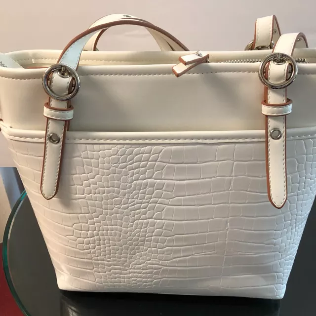 ANNE KLEIN Tote Shoulder Bag White NWT