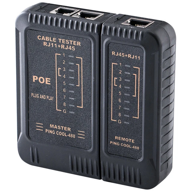 Strumento tester cavi di rete Ethernet RJ45 RJ11 LAN tester cavo telefono cavo