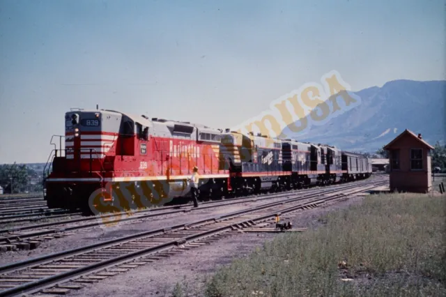 Vtg 1960 Duplicate Train Slide 839 Burlington Engine Colorado Springs X6P043