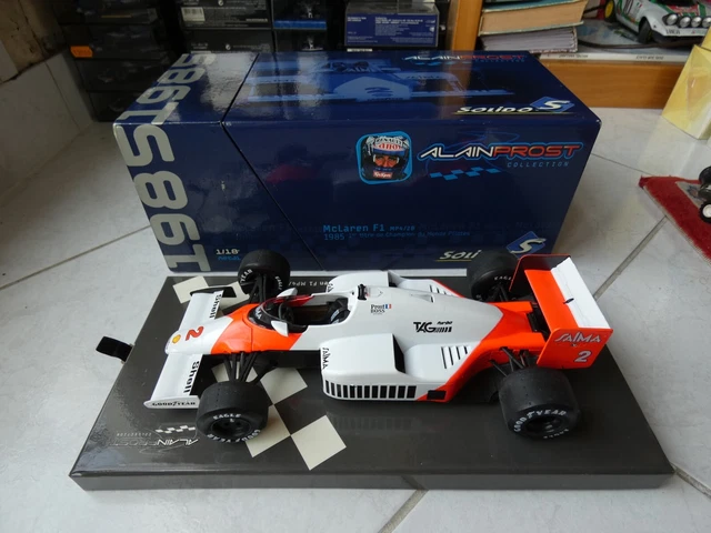 PANINI F1 CARS - 1985 McLAREN MP4/2B - ALAIN PROST - 1/43 scale model