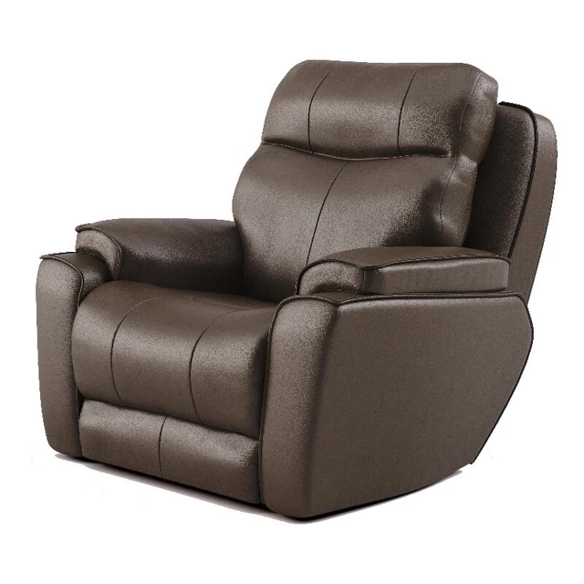 Southern Motion Leather SoCozi Massage Power Rocker Recliner in Mushroom Gray Southern Motion Leather SoCozi Massage Power Rocker Recliner in Mushroom Gray