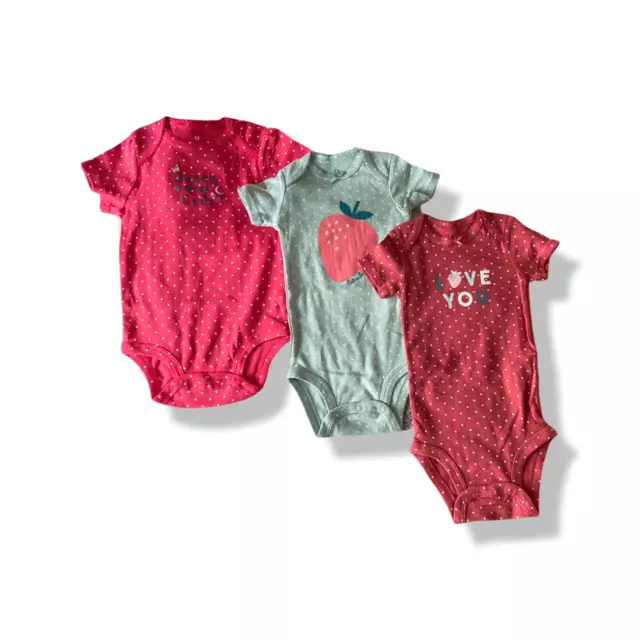Baby/Toddler- Girls - 3 Pack Baby Grows Vests Set - UK Seller -  12-18 months